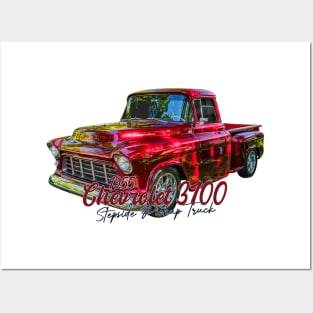 1955 Chevrolet 3100 Stepside Pickup Truck Posters and Art